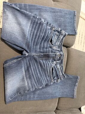 BKE Straight Leg Jeans in Mid Blue Wash